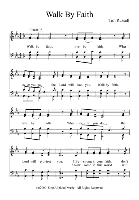 Walk By Faith Sheet Music