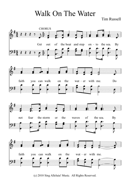 Walk On The Water Sheet Music