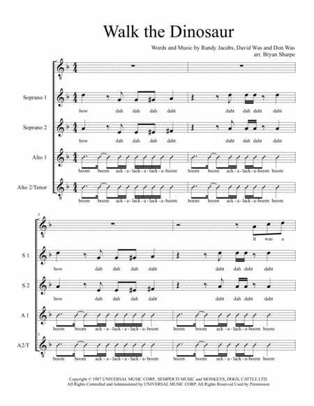 Walk The Dinosaur Sheet Music