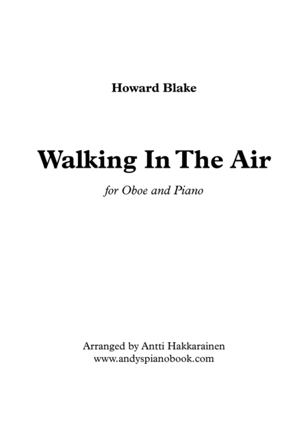 Walking In The Air Oboe Piano Sheet Music