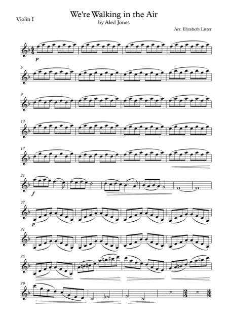 Walking In The Air String Quartet Sheet Music