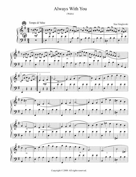 Waltz Always With You By Stas Venglevski Sheet Music