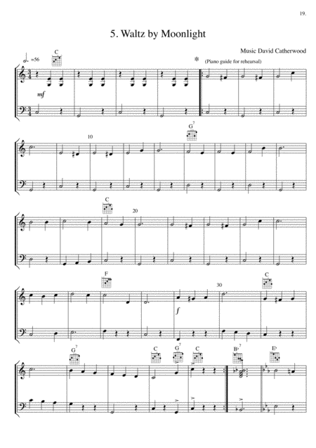 Waltz By Moonlight By David Catherwood For Band Orchestra Flexible Instrumentation Sheet Music