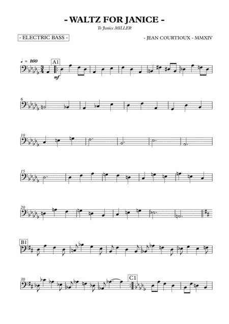 Waltz For Janice Acoustic Bass Sheet Music