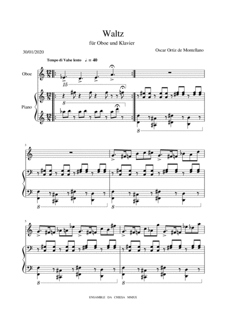 Waltz For Oboe And Piano Sheet Music