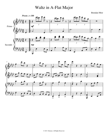 Waltz In A Flat Major Sheet Music