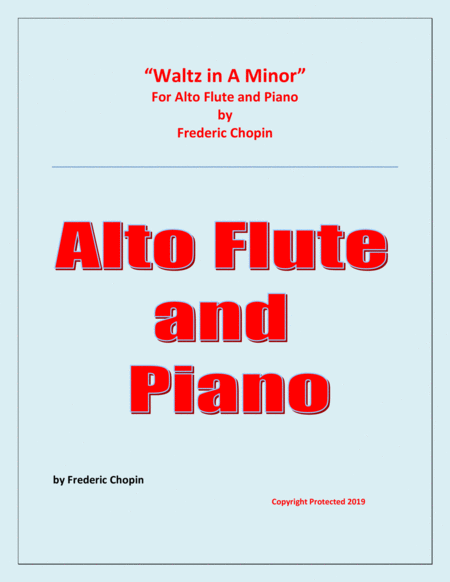 Free Sheet Music Waltz In A Minor Alto Flute And Piano Chamber Music