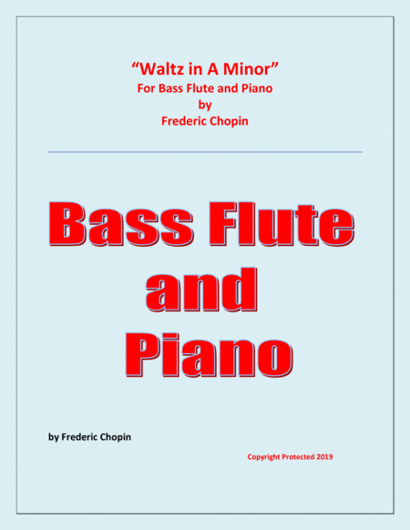 Waltz In A Minor Bass Flute And Piano Chamber Music Sheet Music