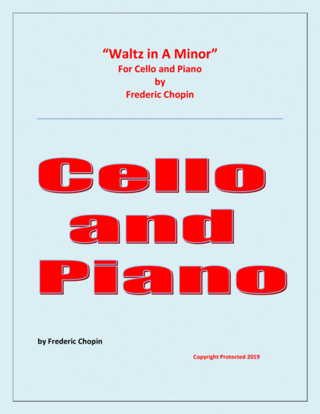 Waltz In A Minor Chopin Cello And Piano Chamber Music Sheet Music