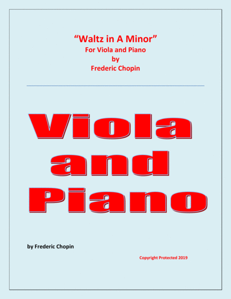 Waltz In A Minor Chopin Viola And Piano Chamber Music Sheet Music