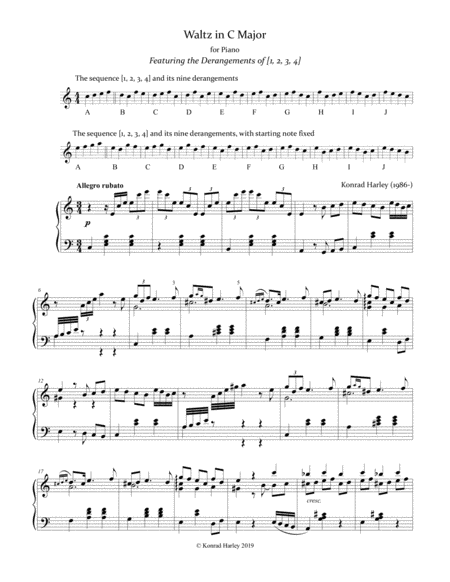 Free Sheet Music Waltz In C Major Derangements