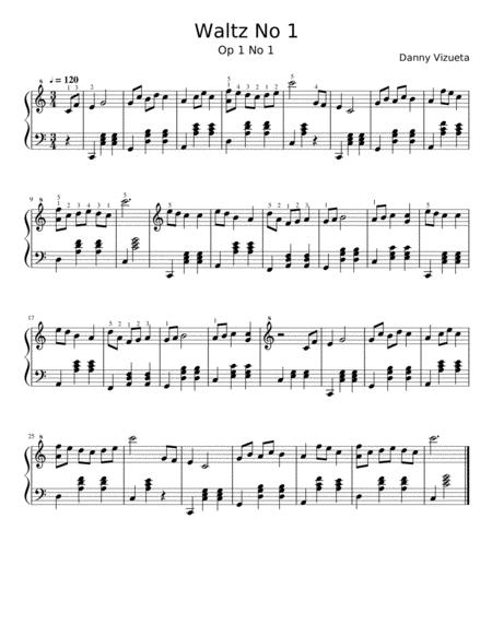 Free Sheet Music Waltz No 1 In C Major