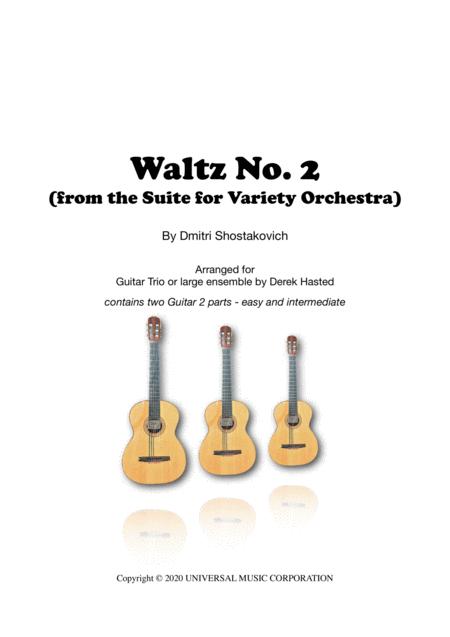 Waltz No 2 For 3 Guitars Large Ensemble Sheet Music