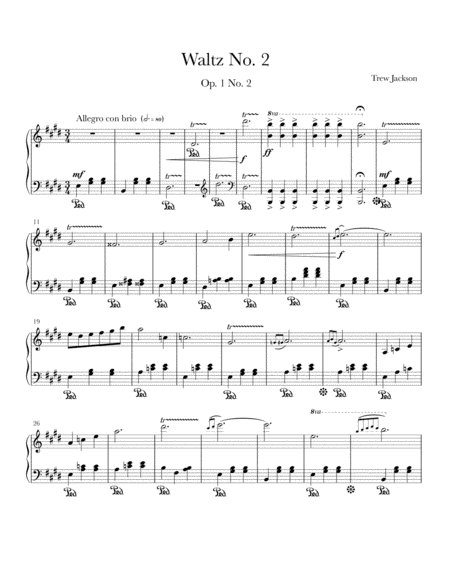 Waltz No 2 In E Major Sheet Music