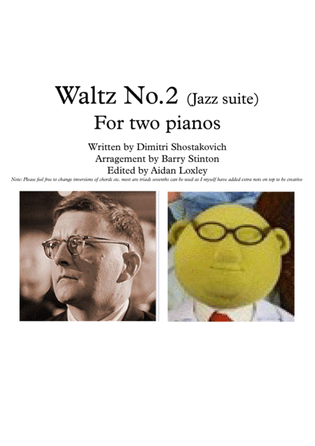 Free Sheet Music Waltz No 2 Jazz Suite