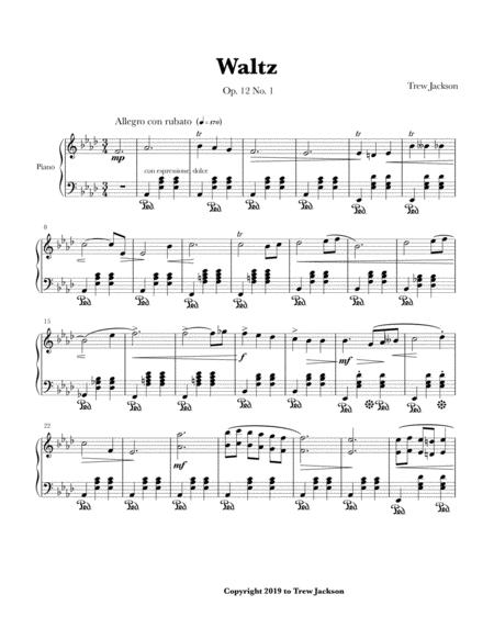Free Sheet Music Waltz No 3