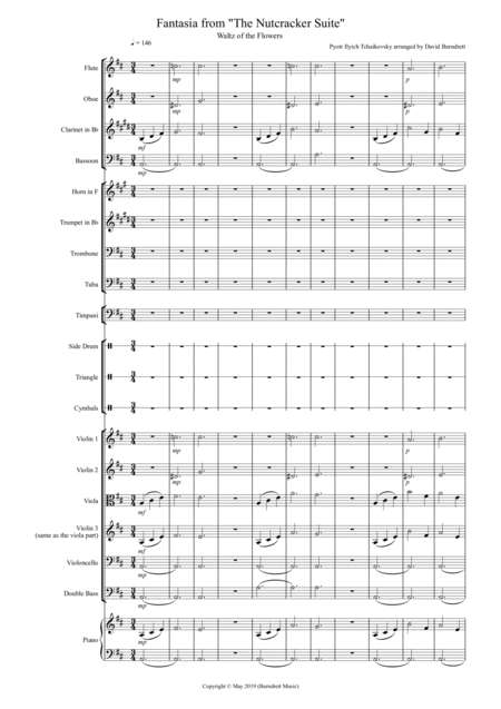 Waltz Of The Flowers Fantasia From Nutcracker For School Orchestra Sheet Music