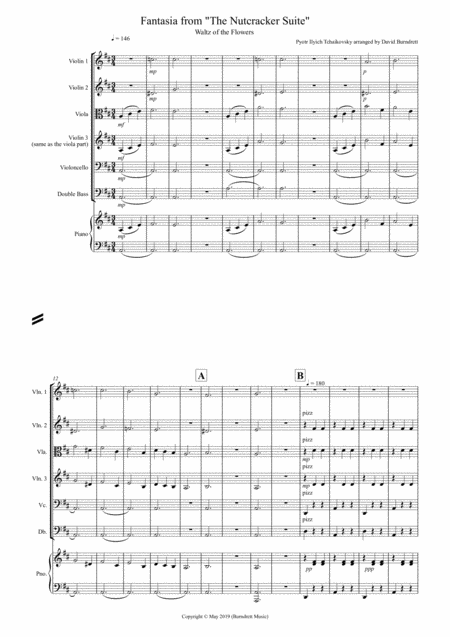 Waltz Of The Flowers Fantasia From Nutcracker For String Orchestra Sheet Music