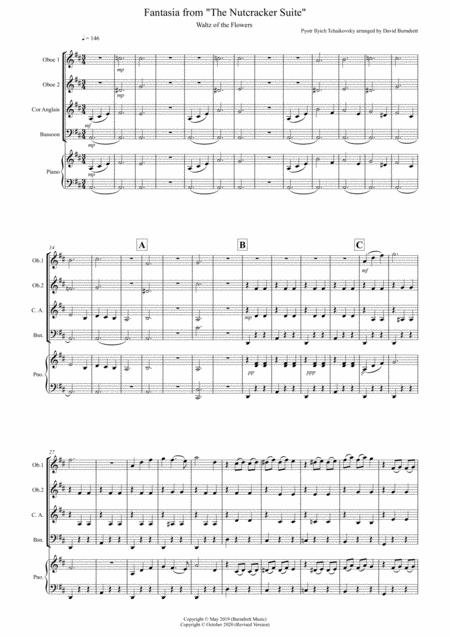 Free Sheet Music Waltz Of The Flowers For Double Reed Quartet