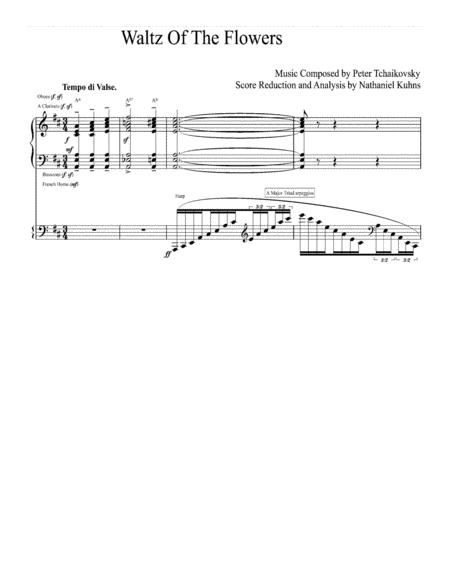 Free Sheet Music Waltz Of The Flowers Score Reduction And Analysis