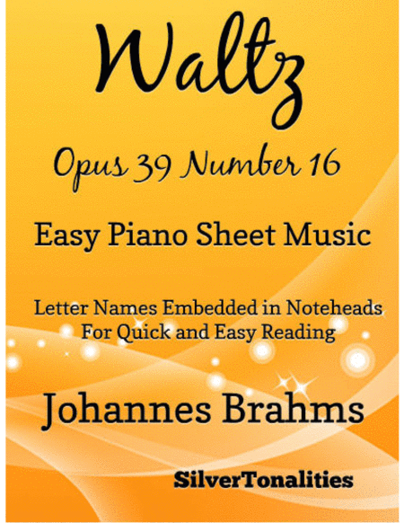 Waltz Opus 39 Number 16 Easy Piano Sheet Music Sheet Music