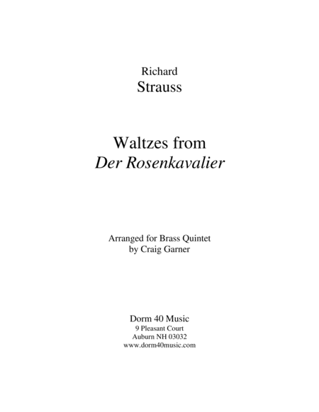 Waltzes From Der Rosenkavalier Sheet Music