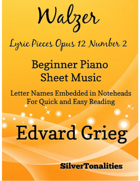 Free Sheet Music Walzer Lyric Pieces Opus 12 Number 2 Beginner Piano Sheet Music