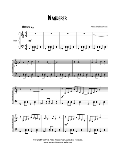 Wanderer Sheet Music