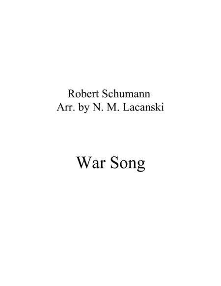 Free Sheet Music War Song