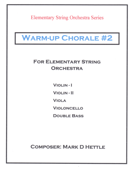 Free Sheet Music Warm Up Chorale 2 For Elementary String Orchestra