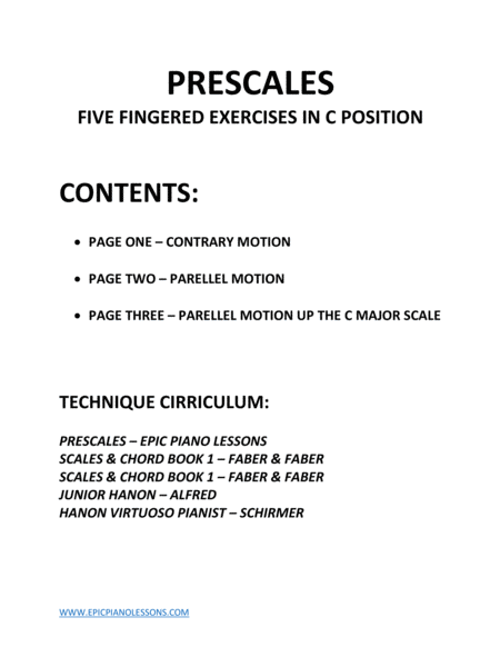 Warm Ups Prescales Sheet Music