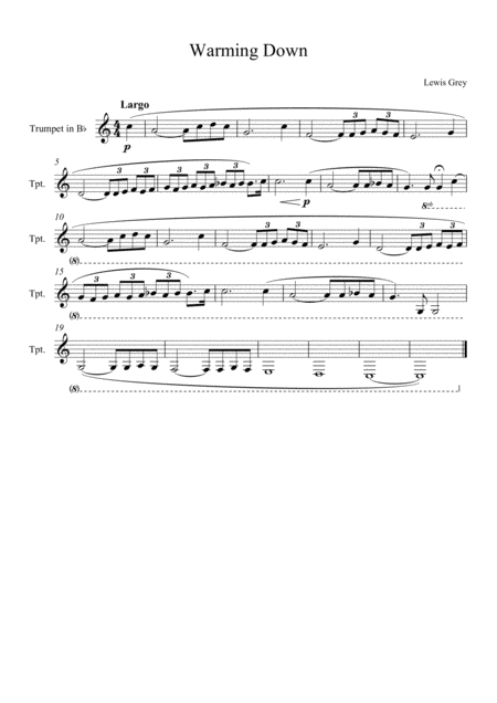 Free Sheet Music Warming Down