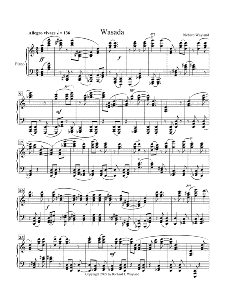 Free Sheet Music Wasada Suite