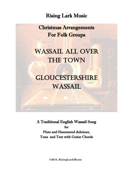 Free Sheet Music Wassail All Over The Town