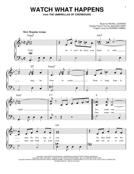 Watch What Happens Sheet Music