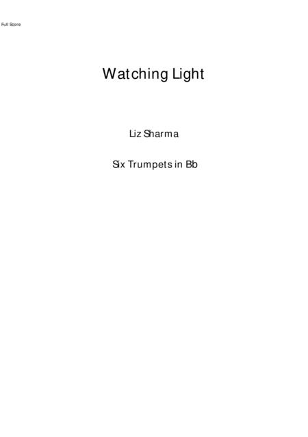 Watching Light Sheet Music