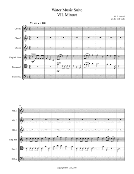 Water Music Suite Mvt 7 Sheet Music