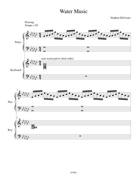 Water Music Sheet Music