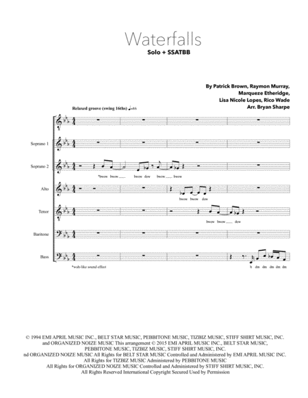 Waterfalls Sheet Music