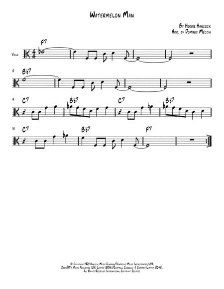 Watermelon Man Viola Sheet Music