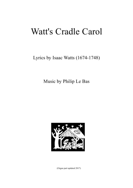 Free Sheet Music Watts Cradle Carol For Ssa Choir And Organ