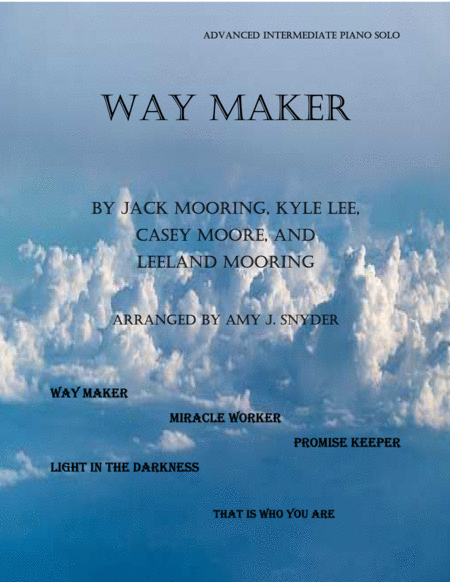 Way Maker Piano Solo Sheet Music