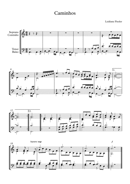 Free Sheet Music Ways Flute Arrangement And Trompete Arrangement Preludie To Christmas Easter And Parties Caminhos Arranjo Para Flauta E Sopros Preldio