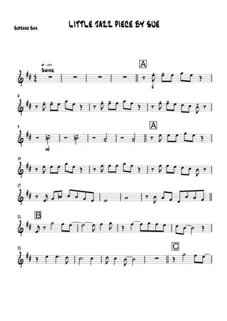 We Are A Swing Band Little Jazz Piece Sheet Music