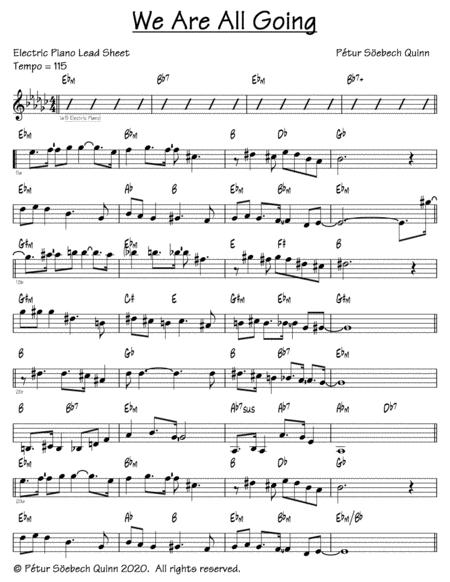 Free Sheet Music We Are All Going