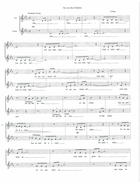 We Are The Children Sheet Music