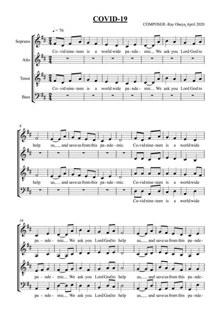 We Ask God To Let Corona Go Away Sheet Music