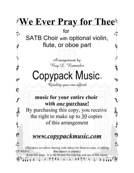 We Ever Pray For Thee Sheet Music