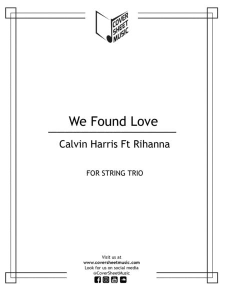 We Found Love String Trio Sheet Music