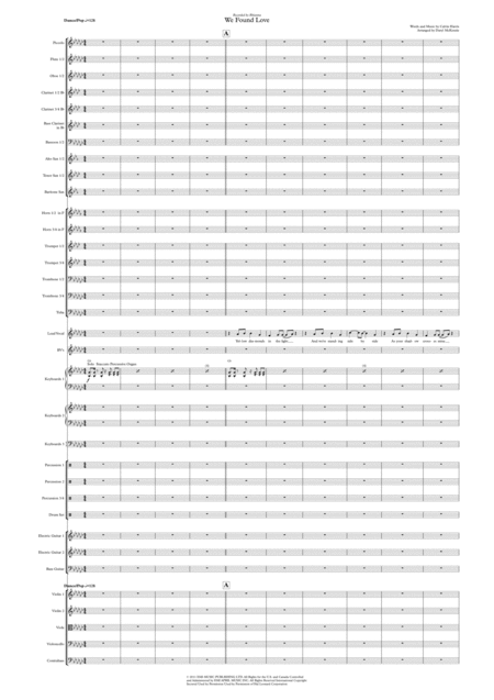 Free Sheet Music We Found Love Vocal With Pops Orchestra